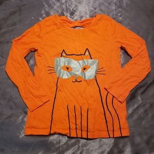 Cat Glitter Halloween Girls Shirt